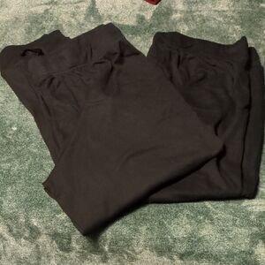 2 Fruit Of The Loom Men's Black Long John